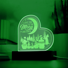 I Love you to the Moon - Heart Plaque