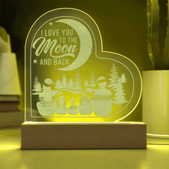 I Love you to the Moon - Heart Plaque