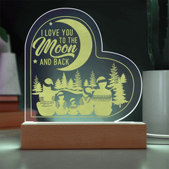 I Love you to the Moon - Heart Plaque