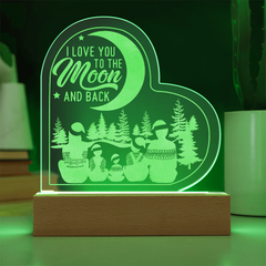 I Love you to the Moon - Heart Plaque